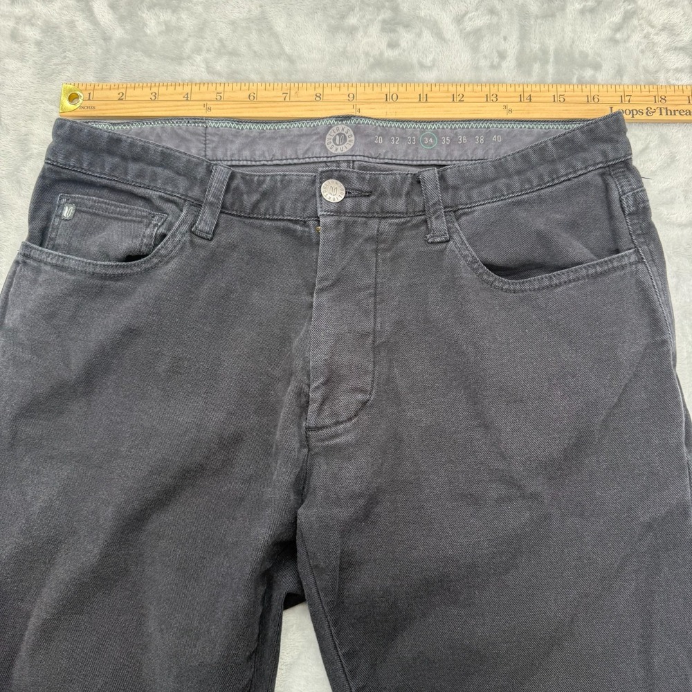 Linksoul Jeans Mens 34 Black Stretch Straight Leg Pants Golf Casual Chill - Picture 2 of 12